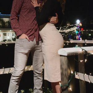 Snake print pencil skirt